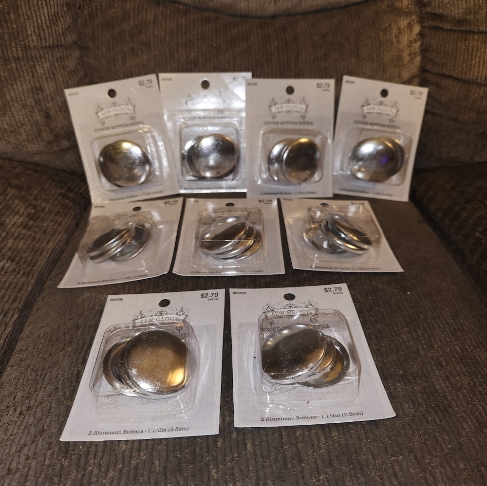 9 packs cover button refils nwt